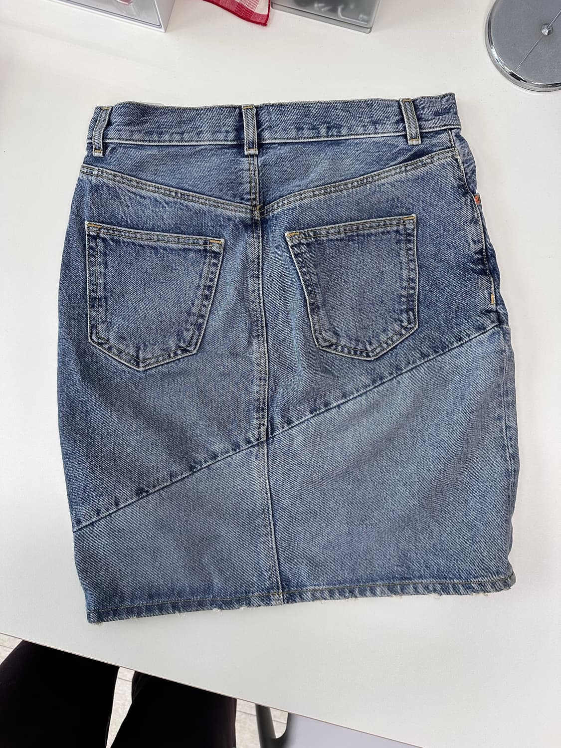 비대칭 절개 미디 스커트 상품이미지4