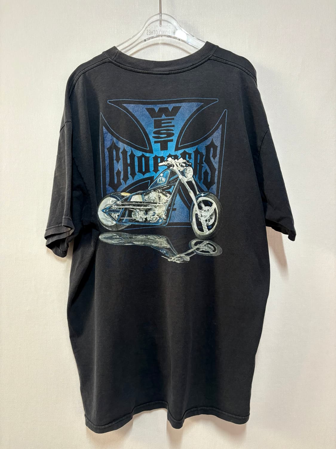 [XL] West Coast Choppers 블루 크로스 반팔 티셔츠 상품이미지2