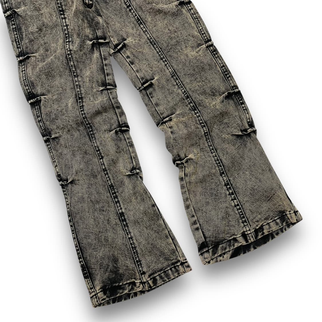 듄 워시드 핀턱 세미 부츠컷 빈티지 데님 팬츠 상품이미지3