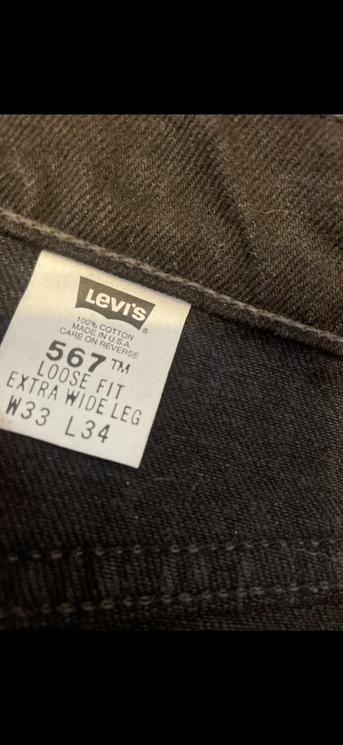 90s 리바이스 567 블랙 33 데드스탁 상품이미지8
