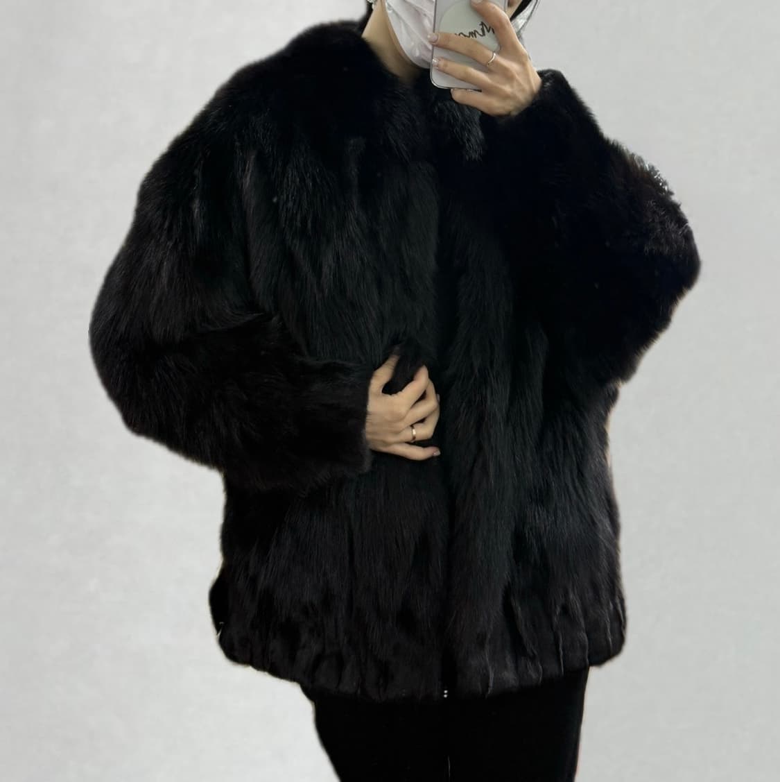 SAGA Fox fur jacket (black) 상품이미지1