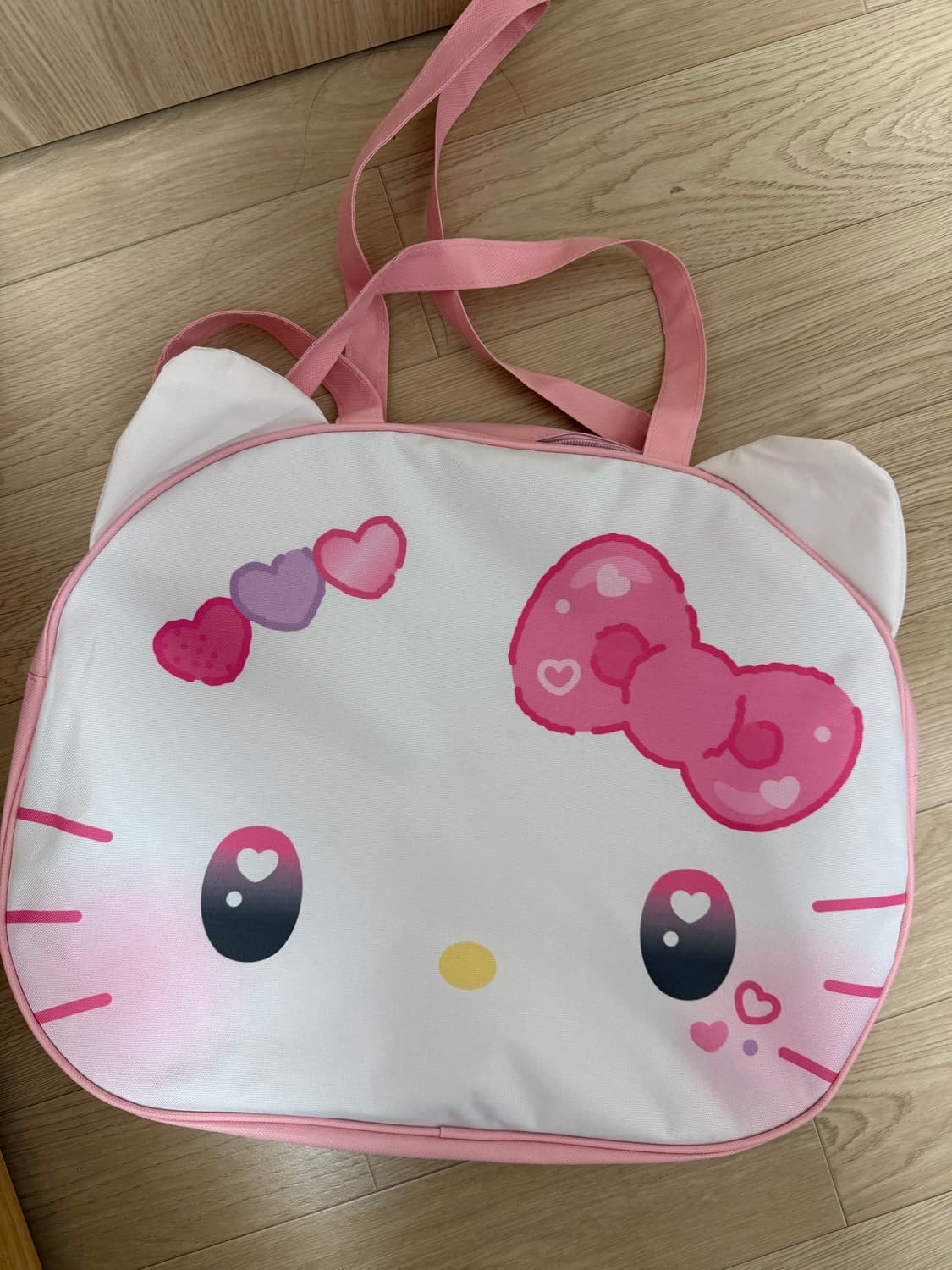 헬로키티 얼굴가방+파츠/키티파우치류/검정메쉬파우치 상품이미지1