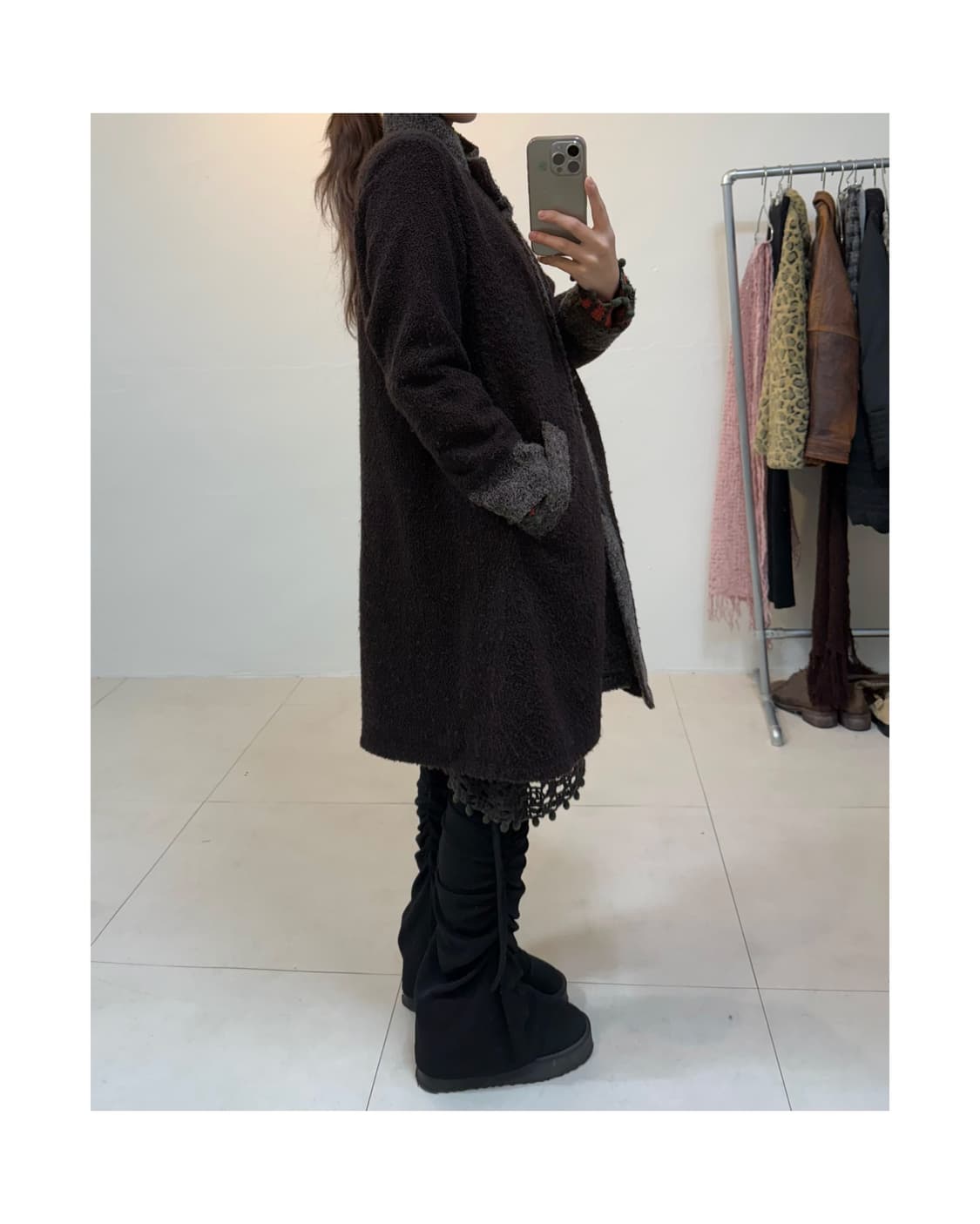 빈티지 누빔 코트 상품이미지2