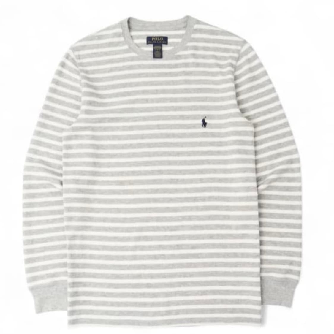 폴로 랄프로렌 그레이 스트라이프 와플 롱슬리브 티 셔츠 구해요 상품이미지1