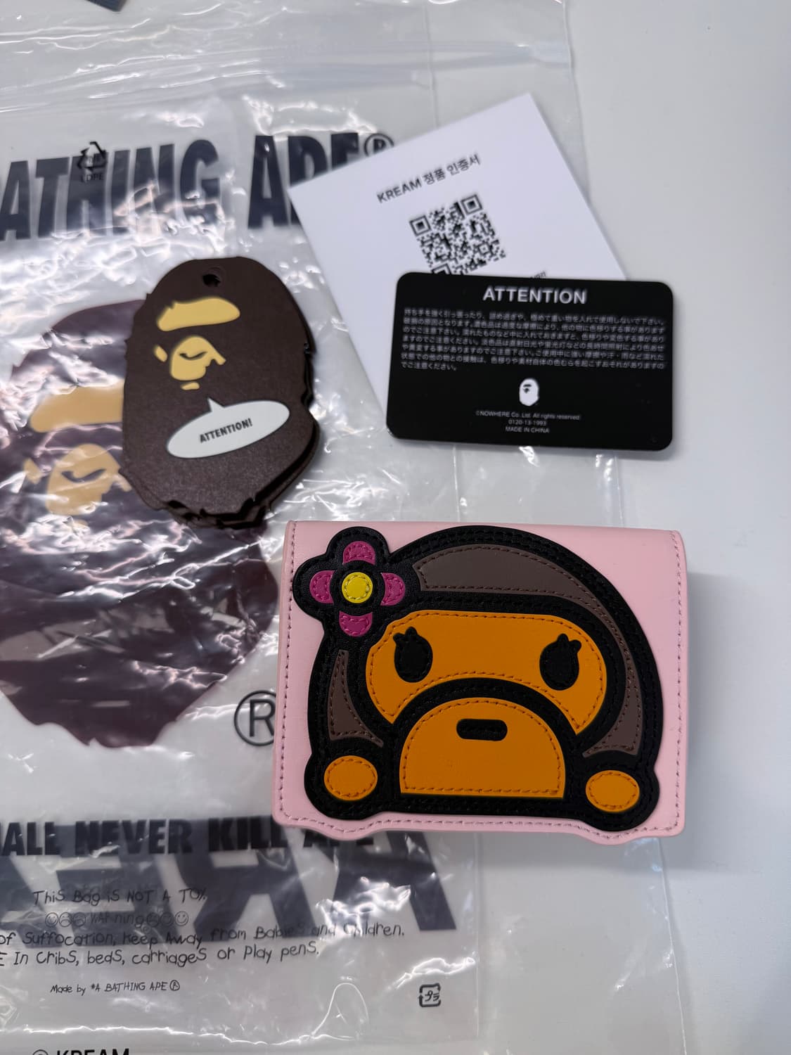 베이프 베이비 리사 레더 월렛 핑크 상품이미지2