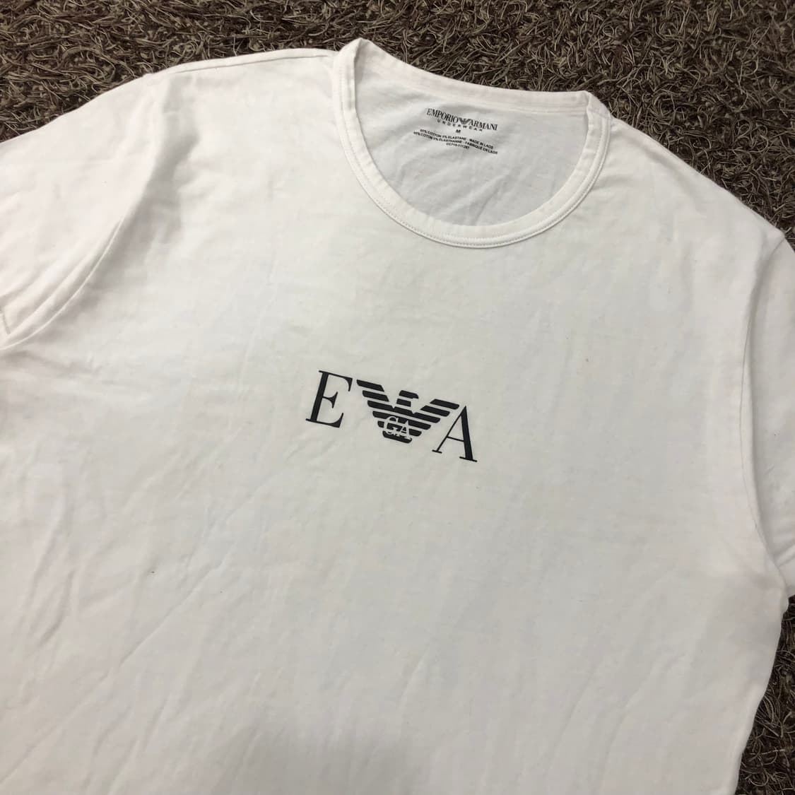 M 엠포리오 아르마니 로고 화이트 반팔 티셔츠 상품이미지2