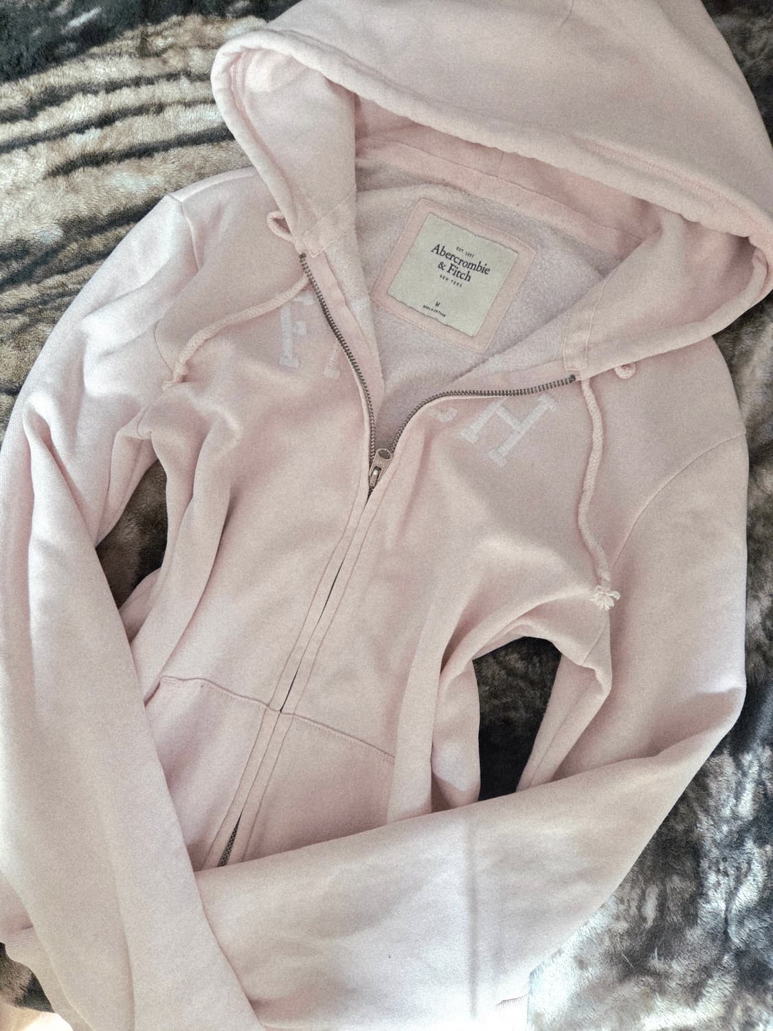 아베크롬비 딸기우유핑크 후드집업 M 상품이미지2
