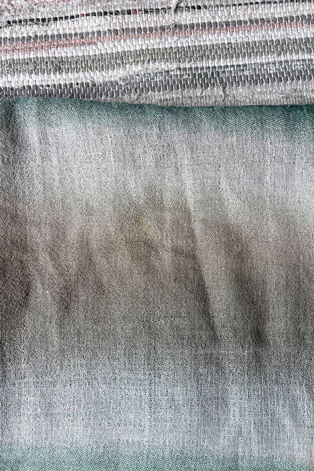 Beige & Green Stripe Scarf 상품이미지2