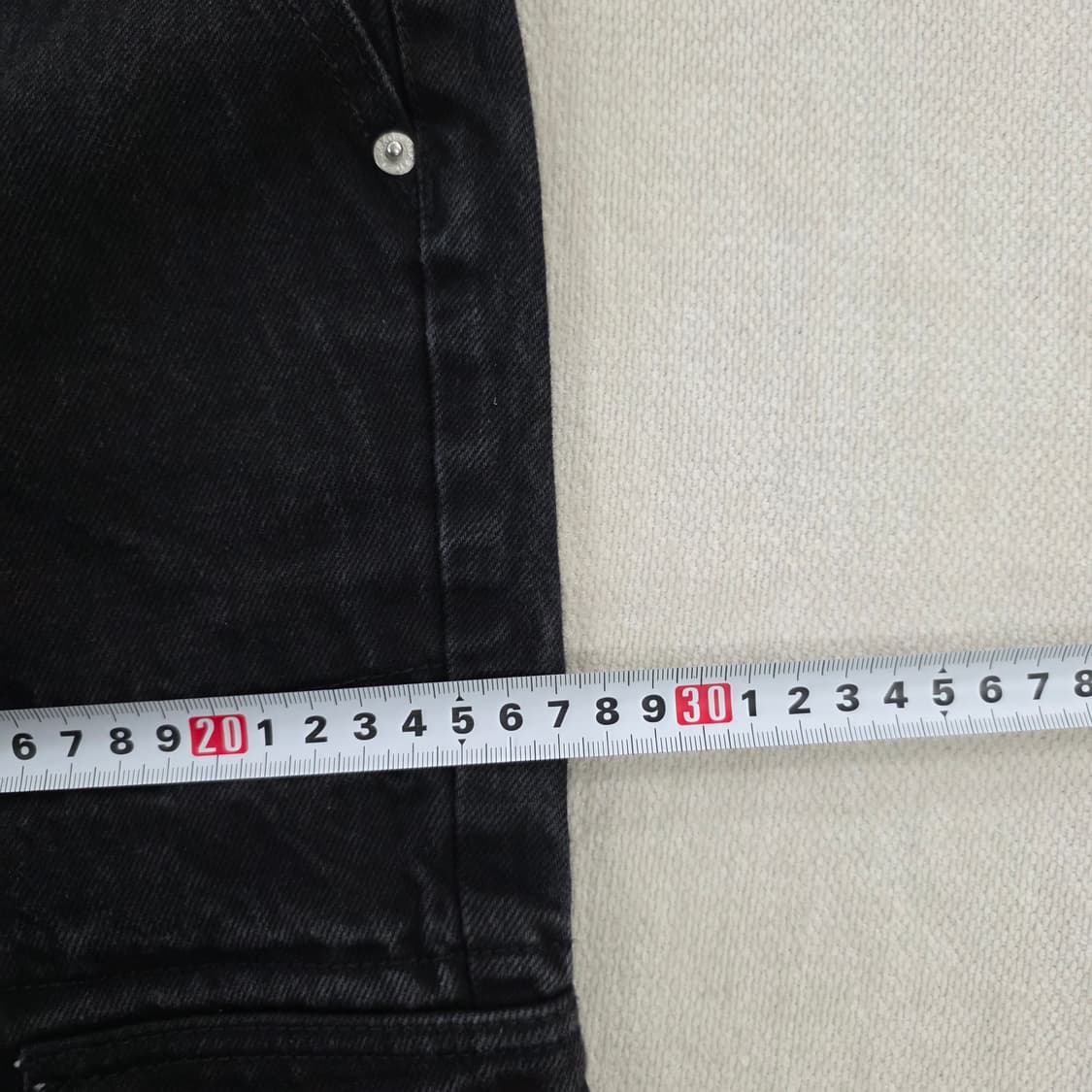 [24] 미쏘 흑청 데님 카고 팬츠 0219J 상품이미지6