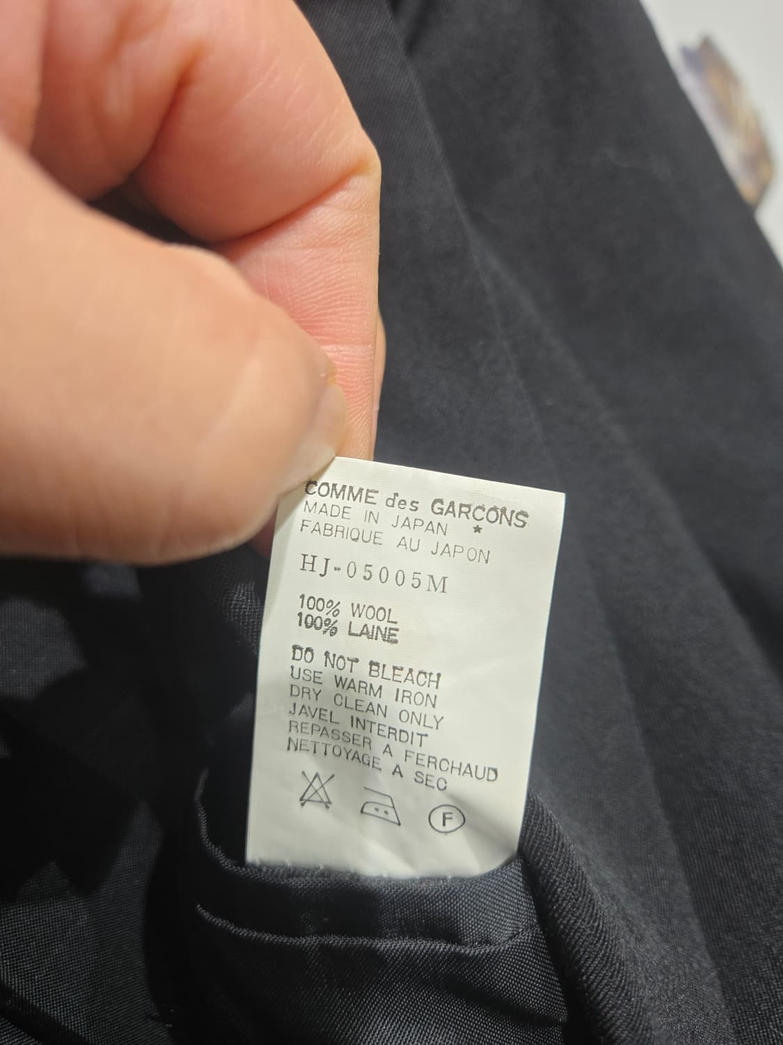 꼼데가르송 블랙 더블 브레스티드 자켓 상품이미지6