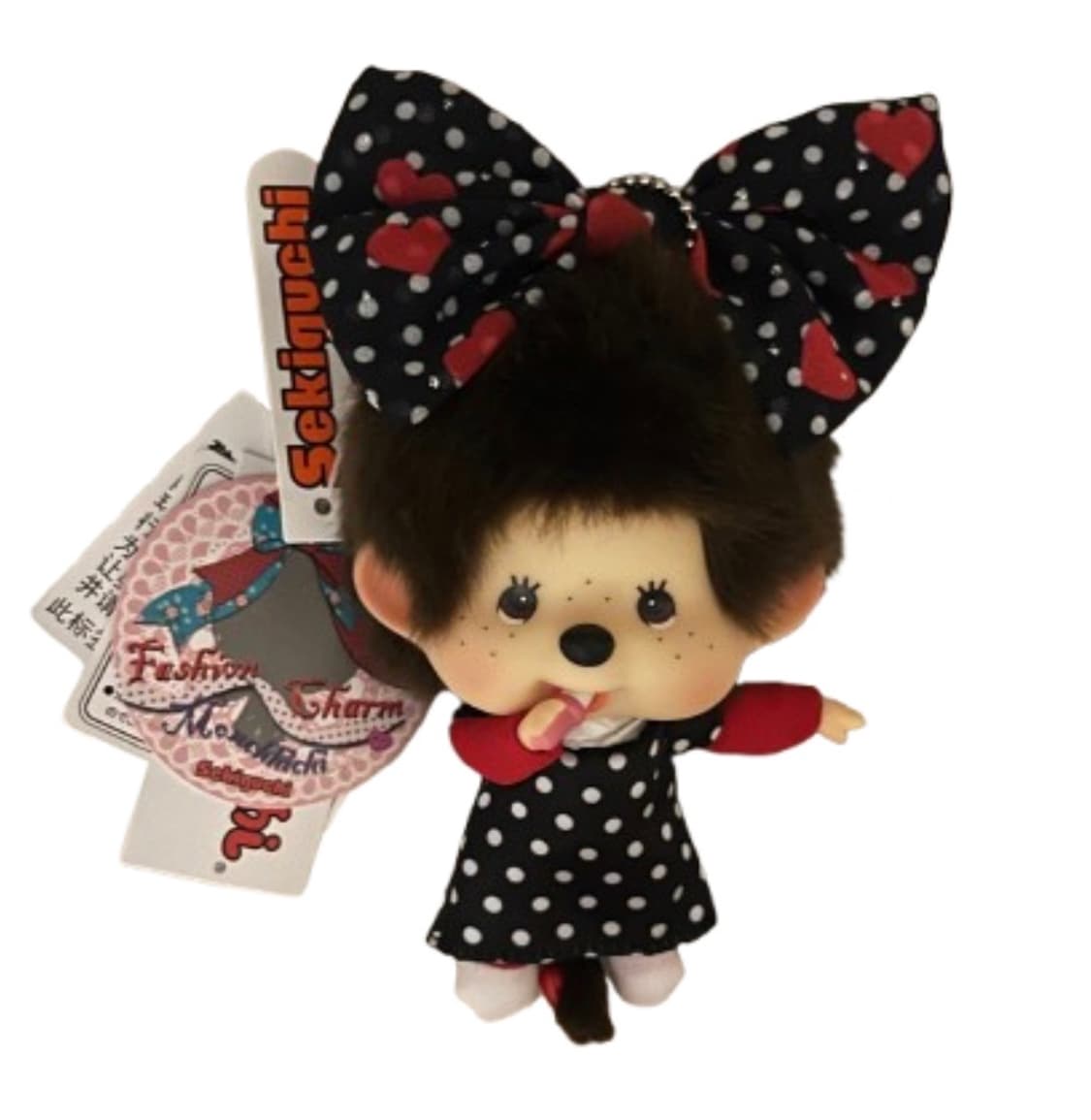 몬치치 도트 리본 키링 상품이미지1