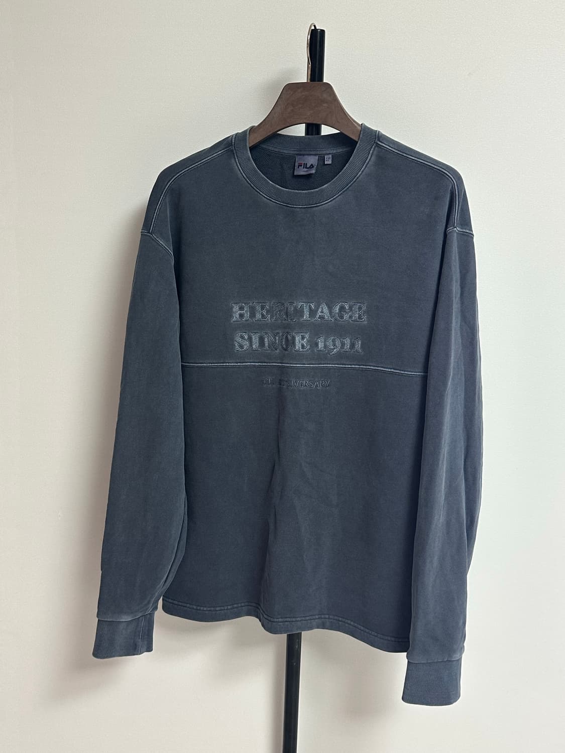 휠라 가먼트 워싱 맨투맨 상품이미지1