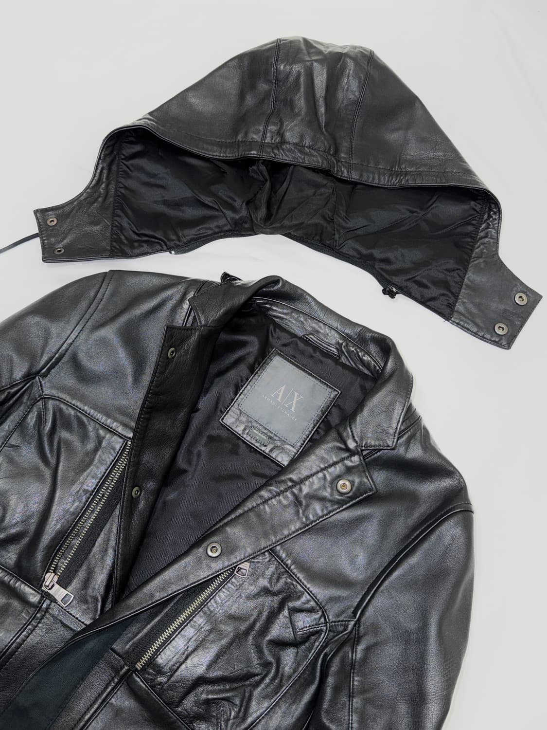 아르마니 익스체인지 레더 후드 자켓 상품이미지6