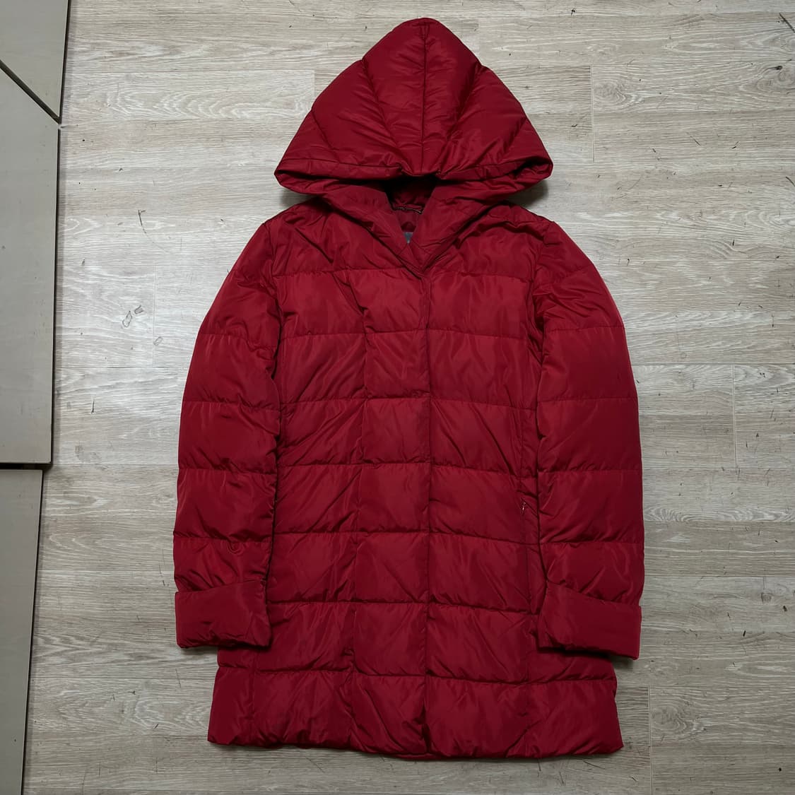 막스마라 위켄드 여성 후드 롱 코트패딩 점퍼 [레드] 36(S/90) 상품이미지1