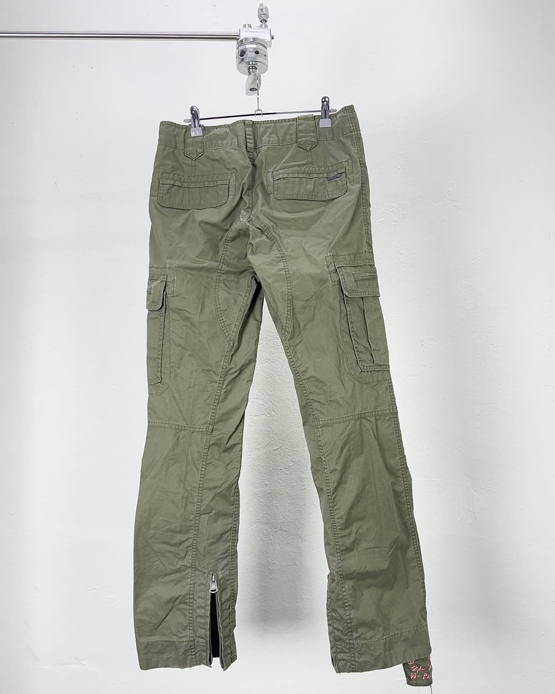 디젤 가먼트 워시드 그린 버튼 플라이 워크 카고 팬츠 상품이미지6