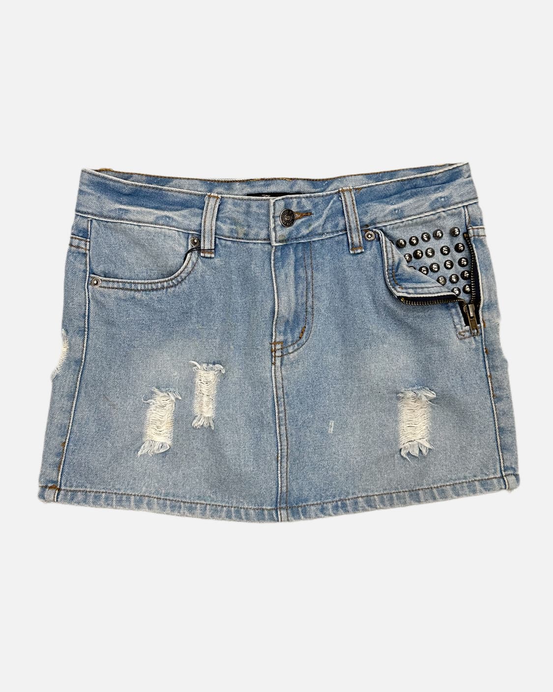 distressed stud denim skirt 상품이미지1