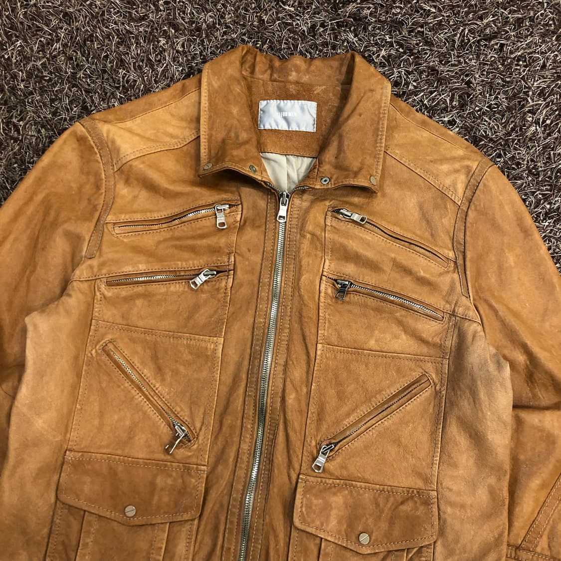 티아이포맨 양가죽 멀티 지퍼 레더 가죽 자켓 상품이미지2