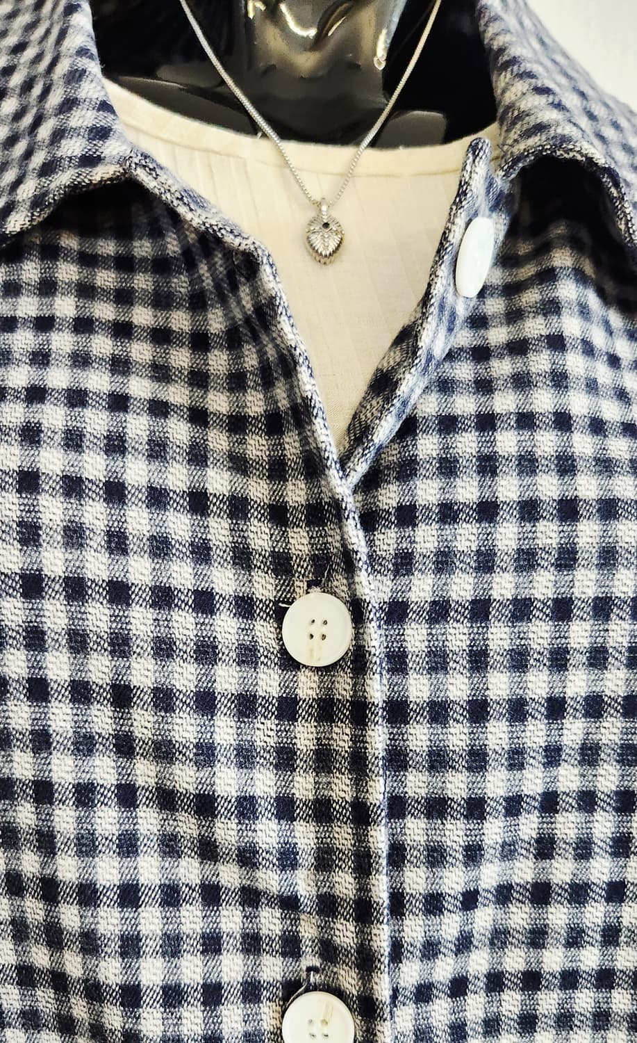 깅엄체크 크롭 자켓  상품이미지6