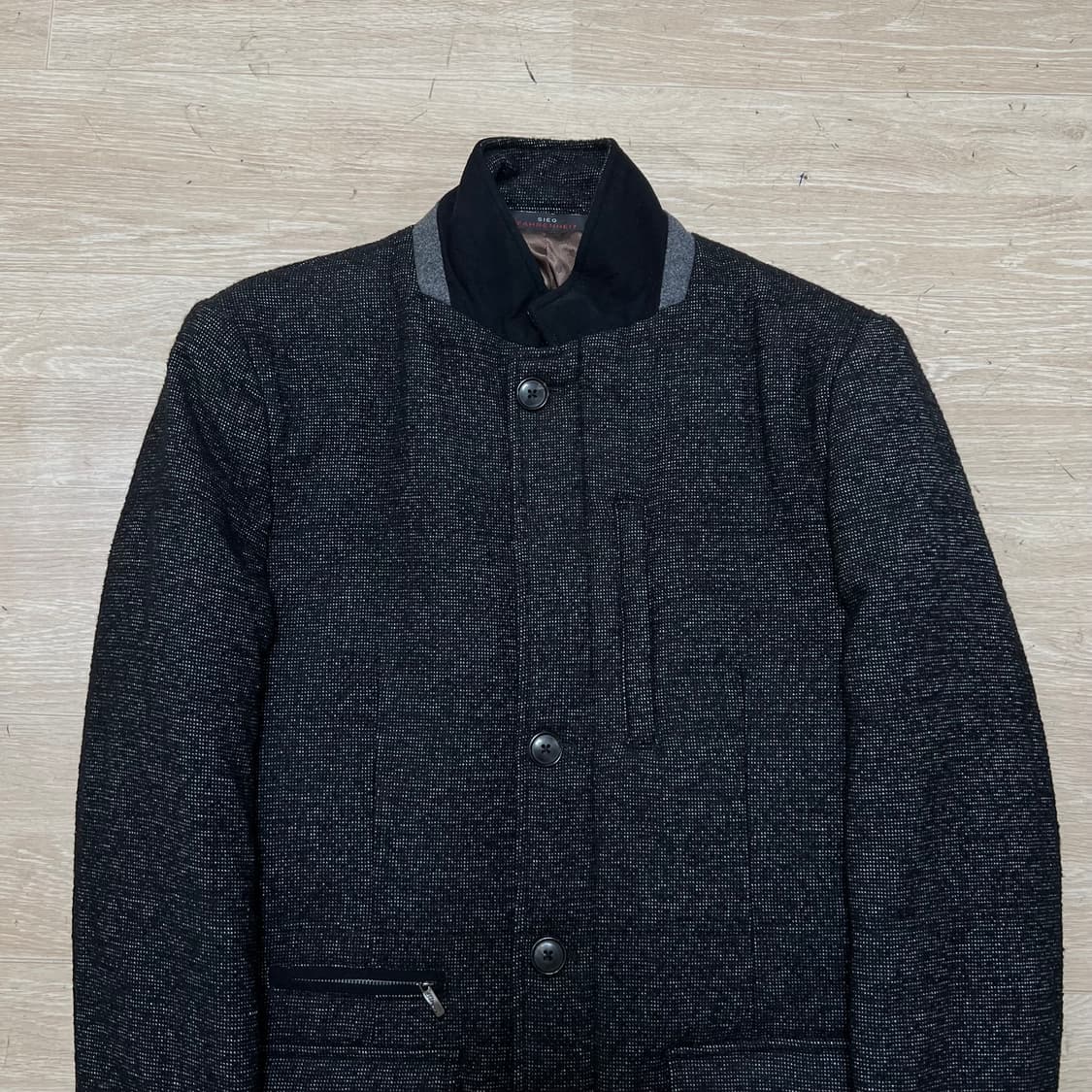 지이크 X 파렌하이트 헤링본 배색 코트패딩 [다크그레이] L/100 상품이미지2