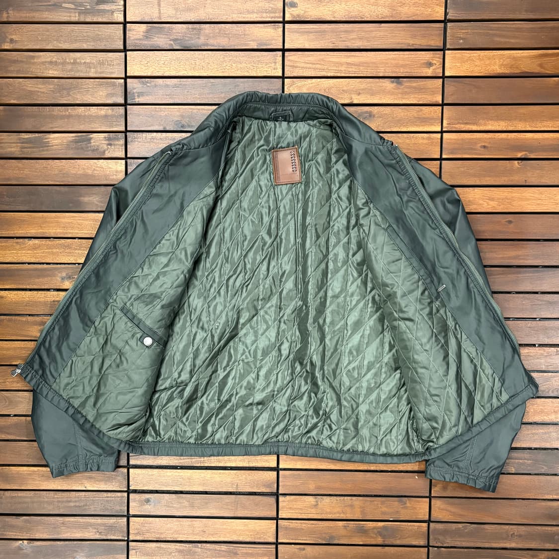 (L) 로버트 콤스톡 나일론 카키 자켓 상품이미지3