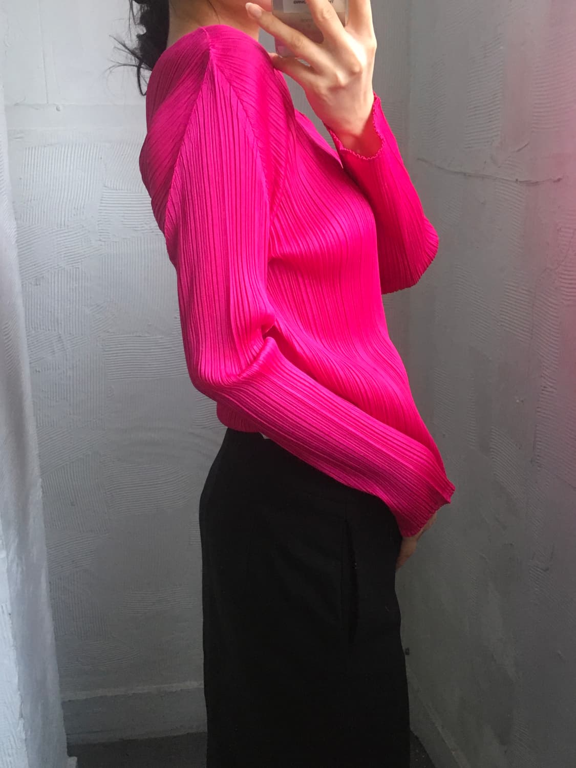 Pleats Please 플리츠플리즈 핑크 롱슬리브  상품이미지2