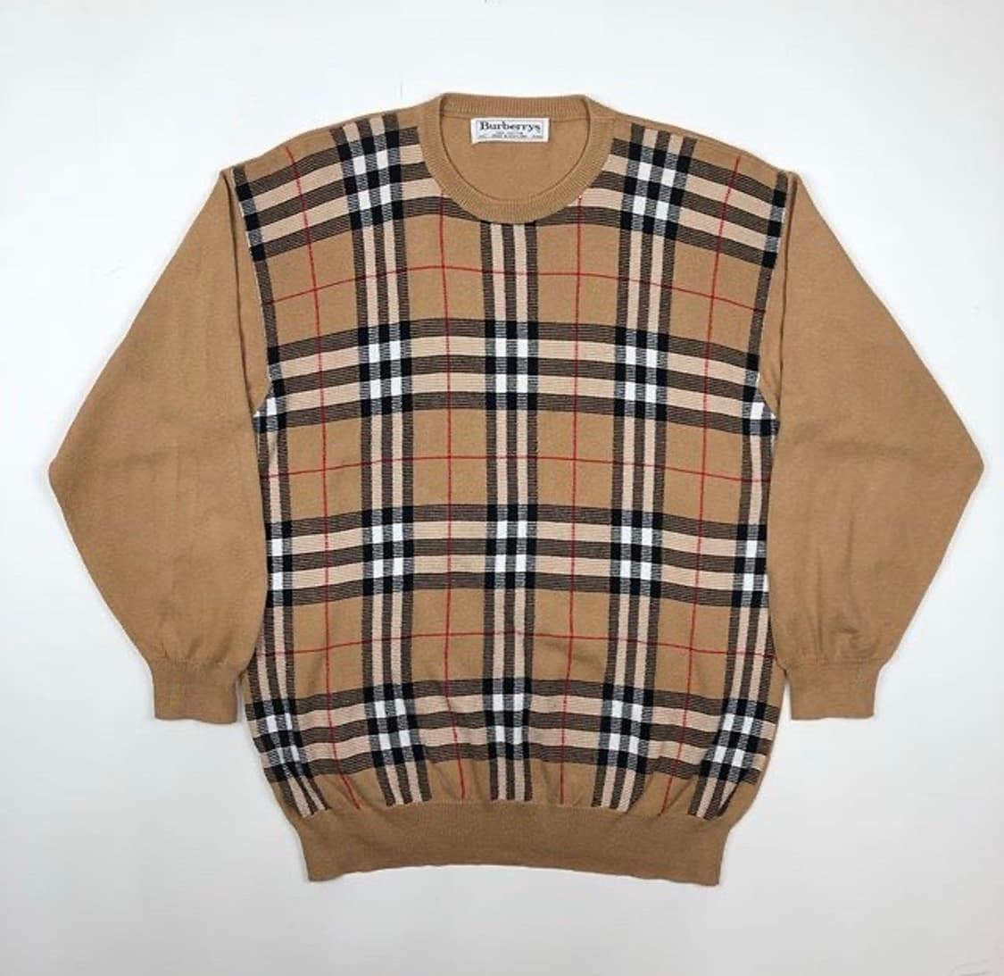 BURBERRY BEIGE CHECK KNIT 상품이미지1