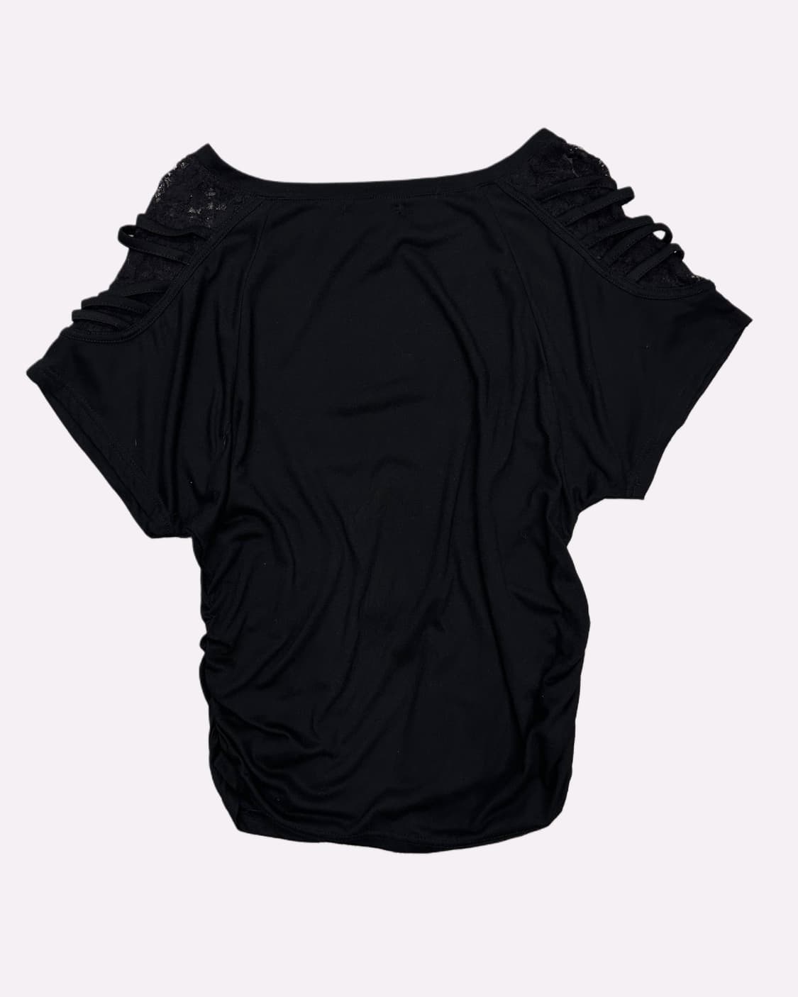 lace shoulder shirring t-shirt 상품이미지4