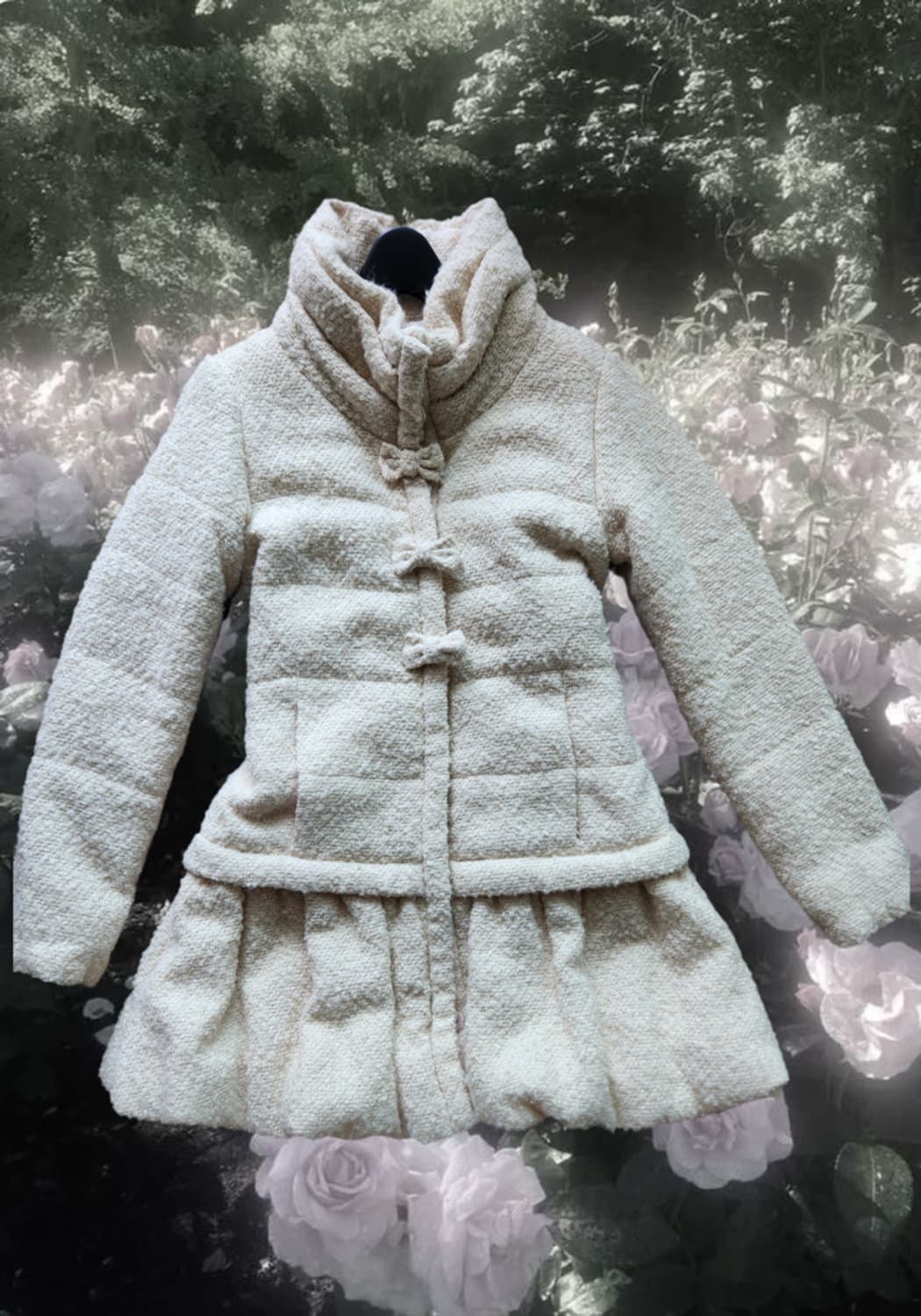 완전 급전 할인 리즈리사 리본 폭닥 패딩 상품이미지3