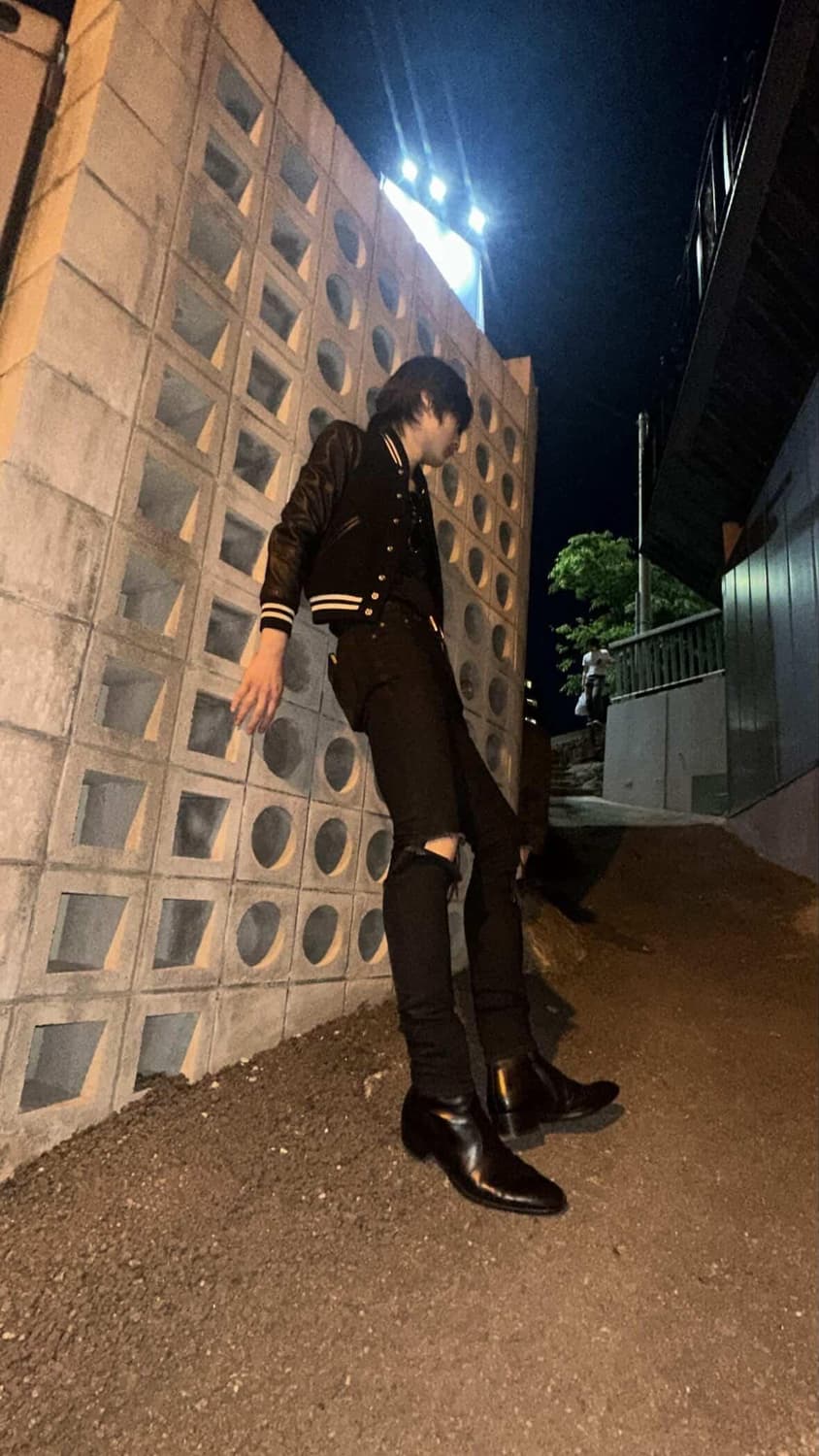 생로랑 15fw 에디 올검 레더암 테디 자켓 상품이미지6