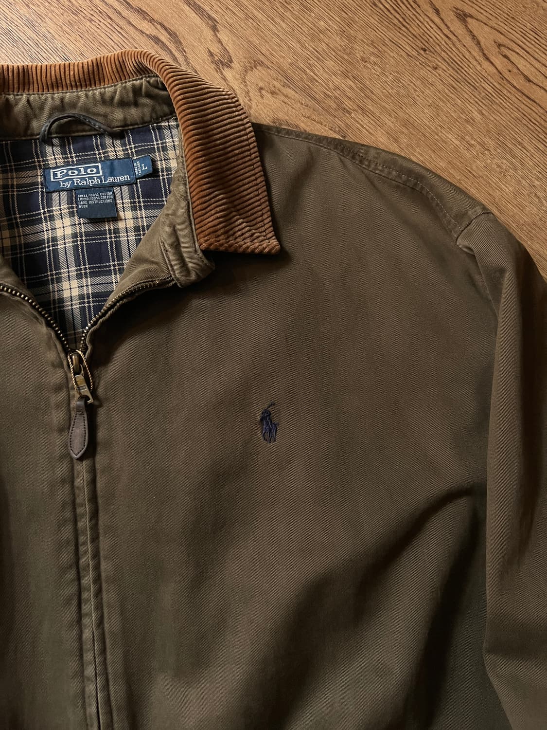 [L]폴로 랄프로렌 체크 라이닝 코듀로이 카라 베이포트 자켓 상품이미지3