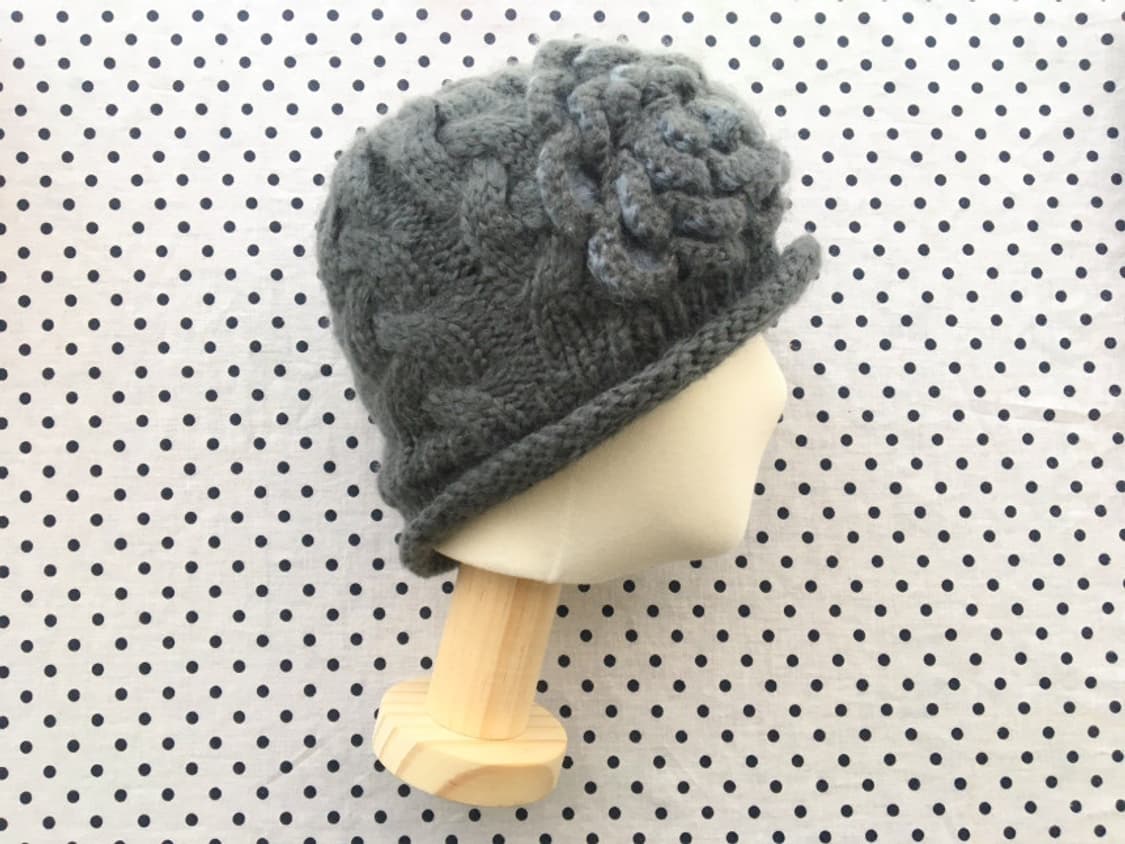 플라워 니트 비니 flower knit beanie  상품이미지4