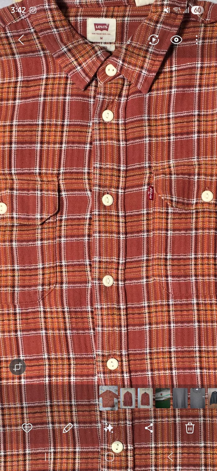 Levi's 체크 셔츠 M 상품이미지6