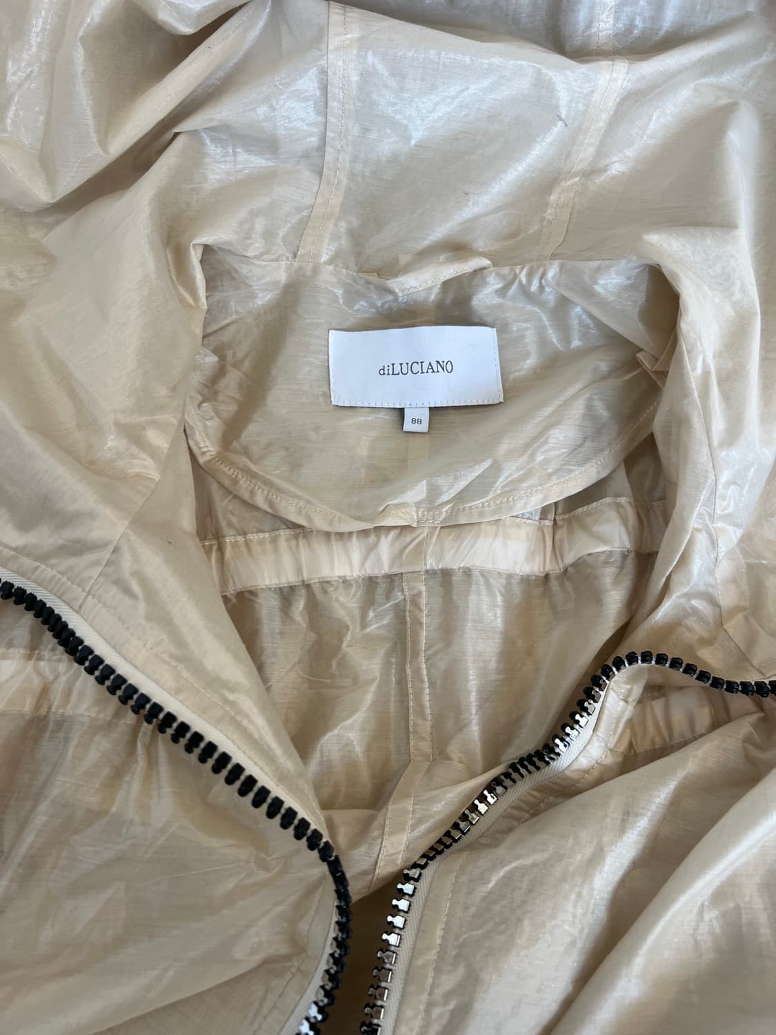 디루치아노 diLUCIANO 여성 골드베이지 바람막이코트 후드집업점퍼 상품이미지5