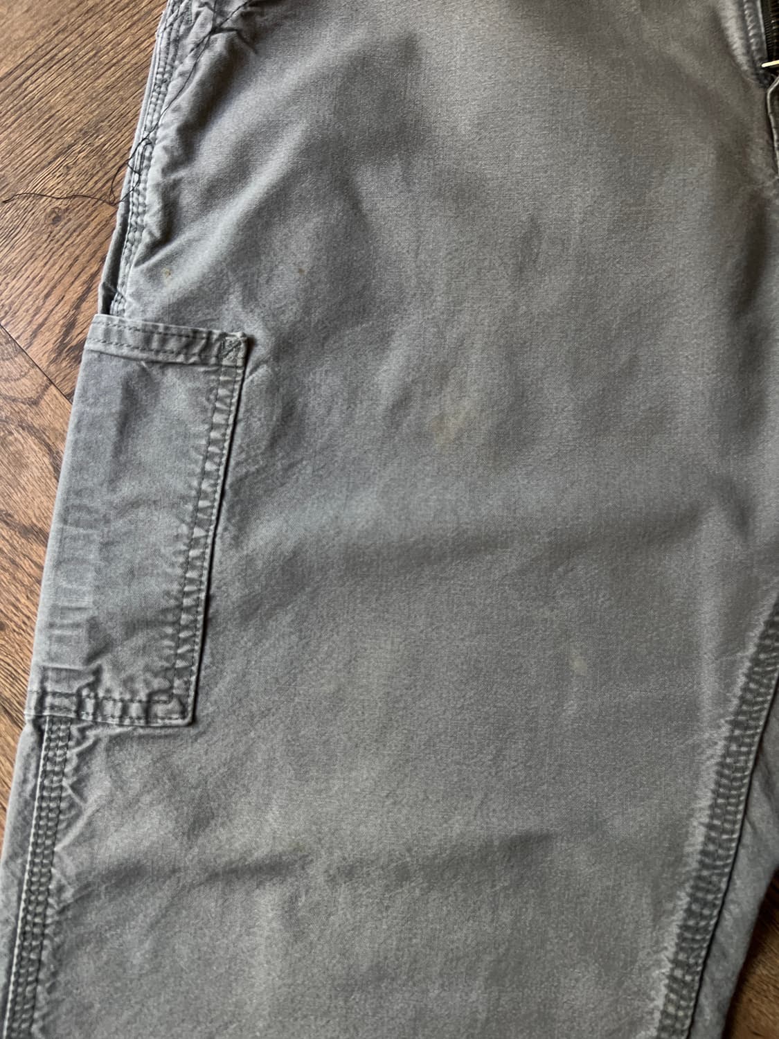 [31]칼하트 USA 빈티지 리페어 그레이 싱글니 카펜터 워크 팬츠 상품이미지4