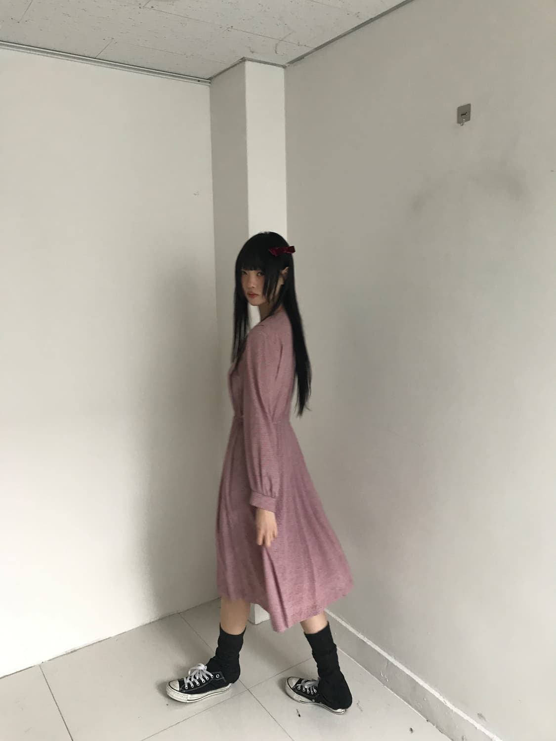 Pink Gold Button Dress 상품이미지6