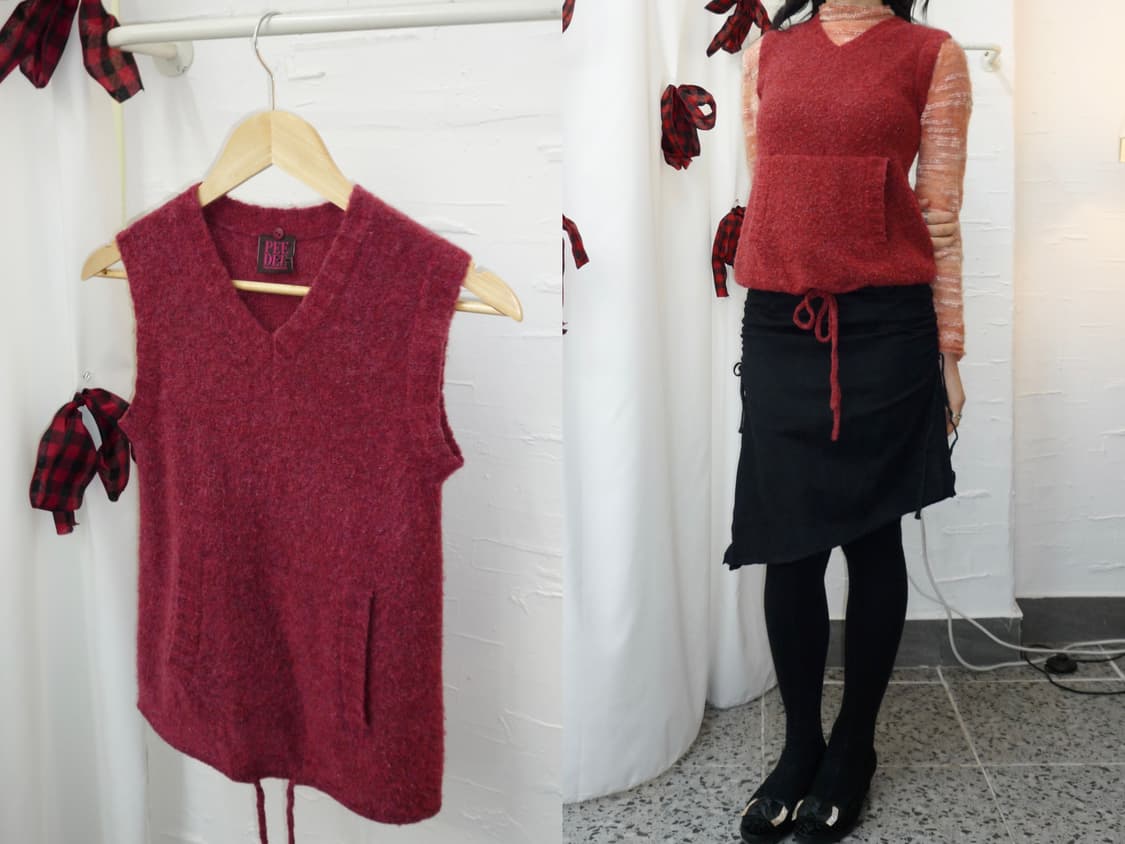 Plum cinch vest 상품이미지1