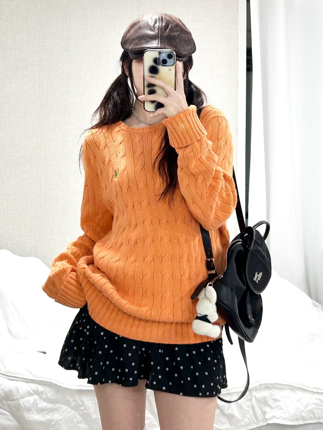 폴로 오렌지 케이블니트 상품이미지2