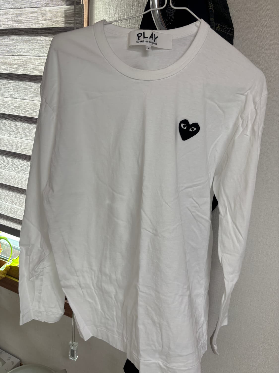 꼼데가르송 롱슬리브 검정와펜(새상품, L) 상품이미지1