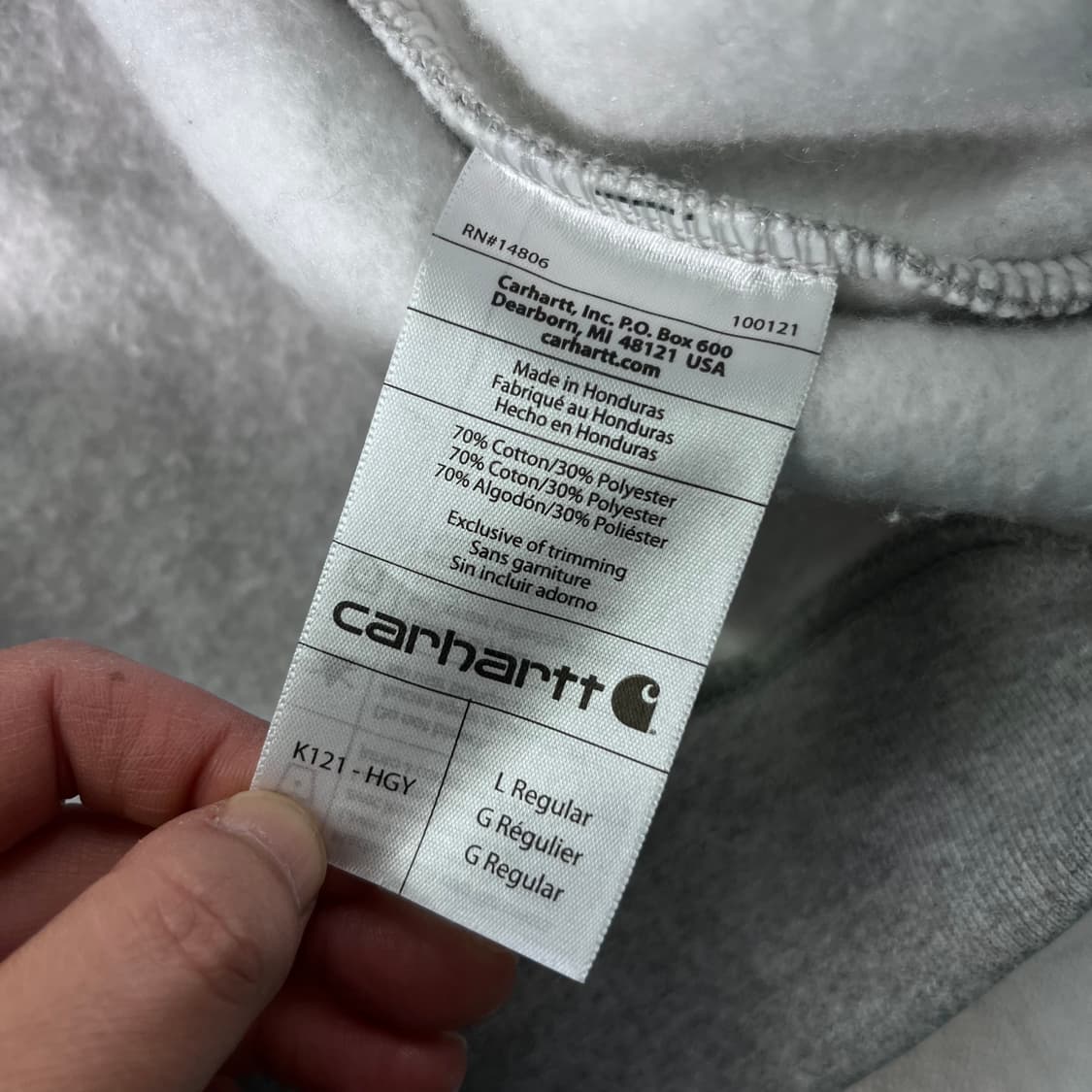 105 칼하트 wip 그레이 후드티 상품이미지4