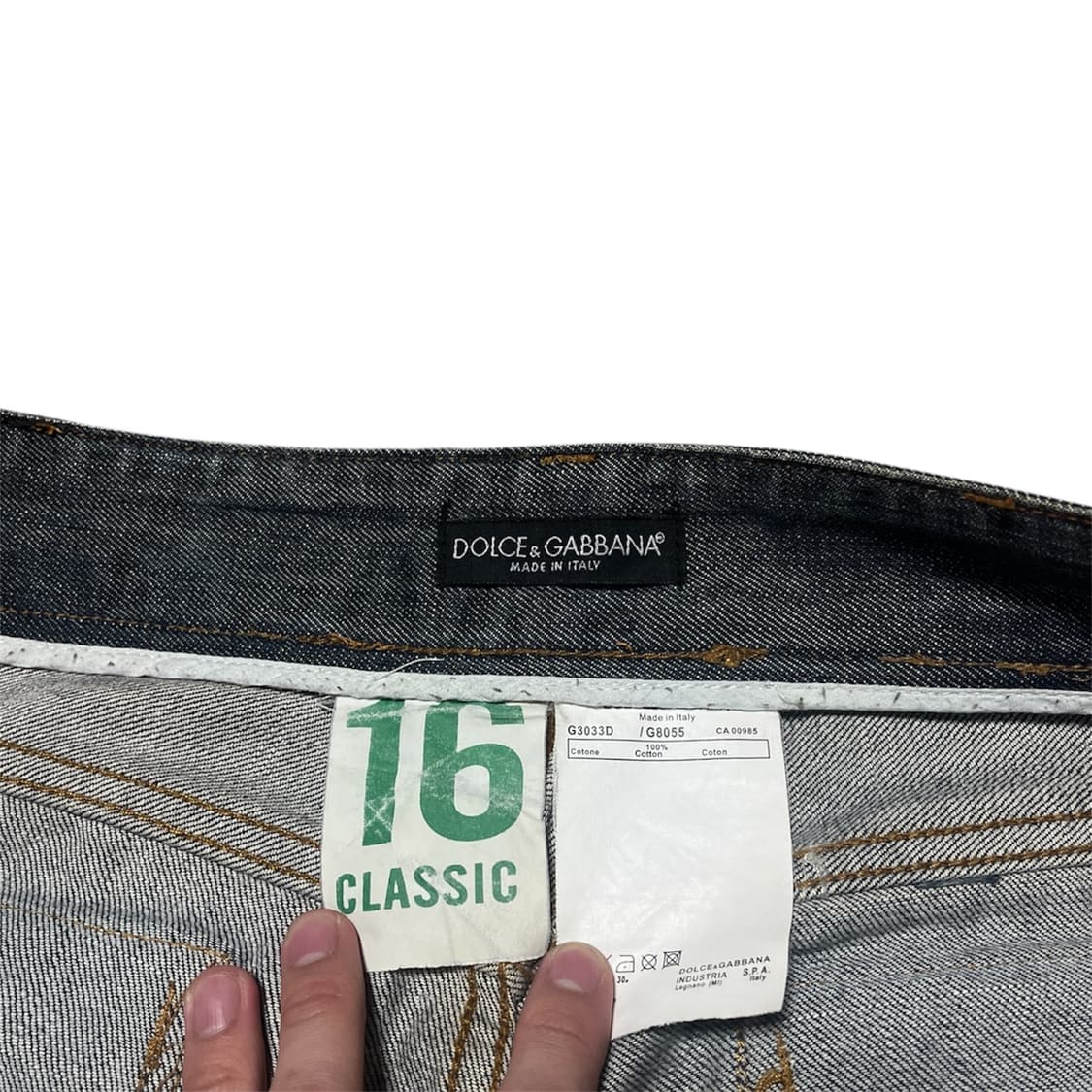 실착) Dolce & Gabbana 아카이브 DG 실드 로고 지퍼 데님 상품이미지5