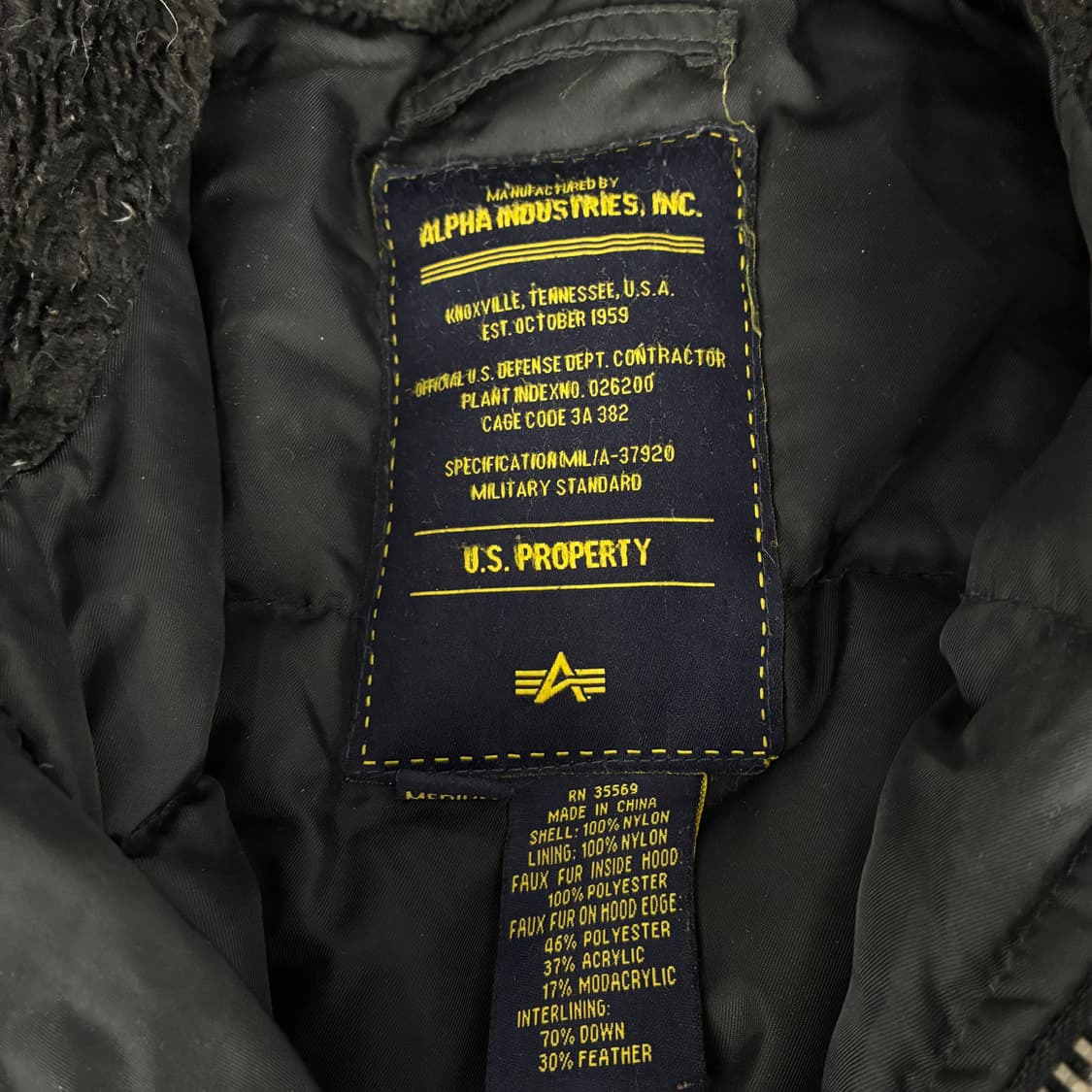 알파인더스트리 N3B 블랙 패딩 코트 100-105 상품이미지4