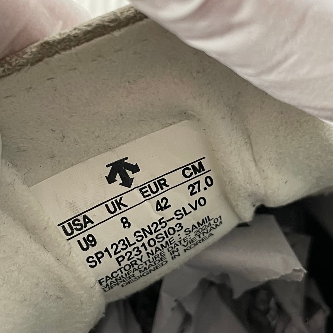 727) 데상트 크론템포 실버 슬립온 270mm 상품이미지8