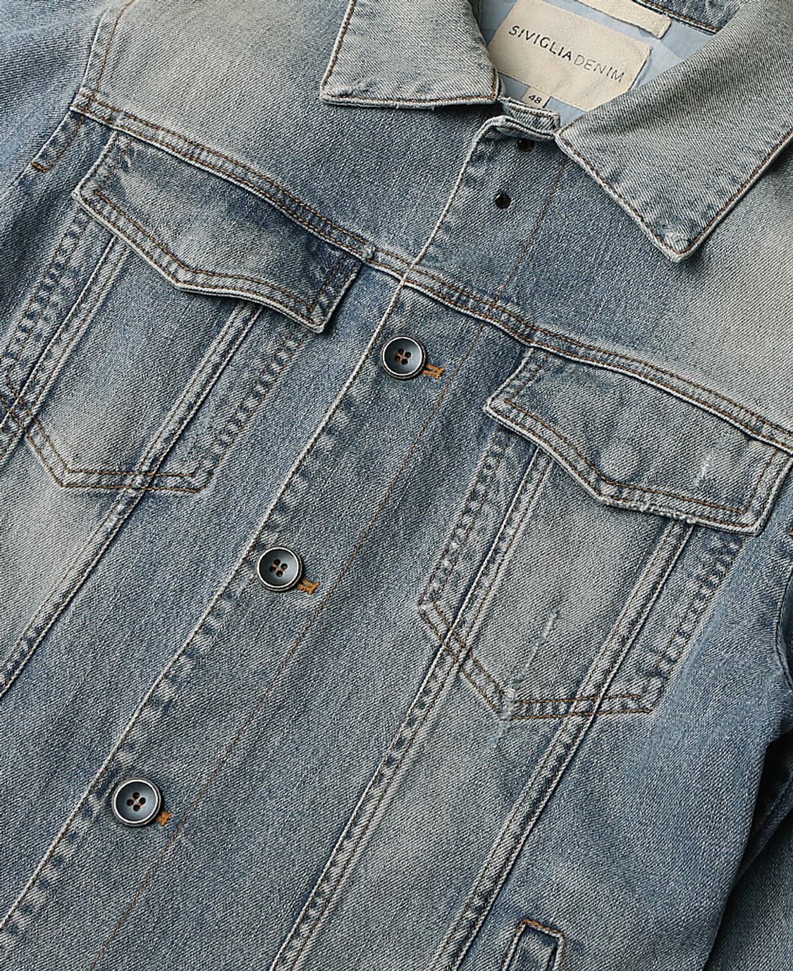 시빌리아 [Siviglia] 연청 이태리 코튼 데님 트러커 자켓 청자켓 상품이미지4