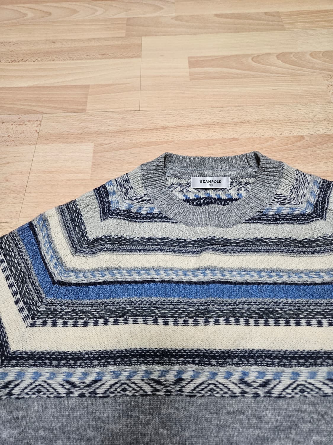 [새상품] 빈폴 모100 페어아일 니트 스웨터 (100) 상품이미지3