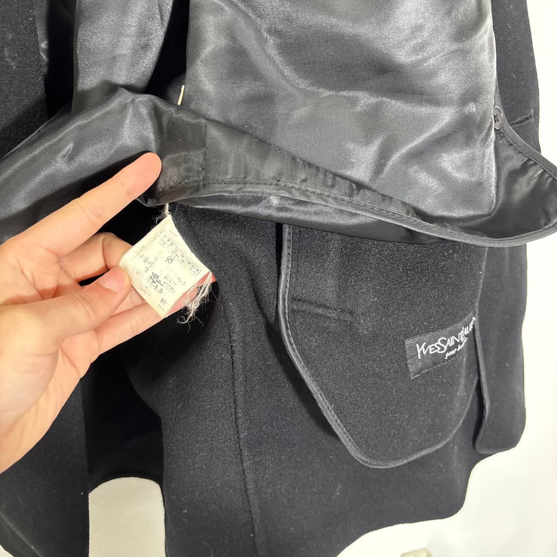 95-100 입생로랑 YSL 블랙 발마칸코트 상품이미지5