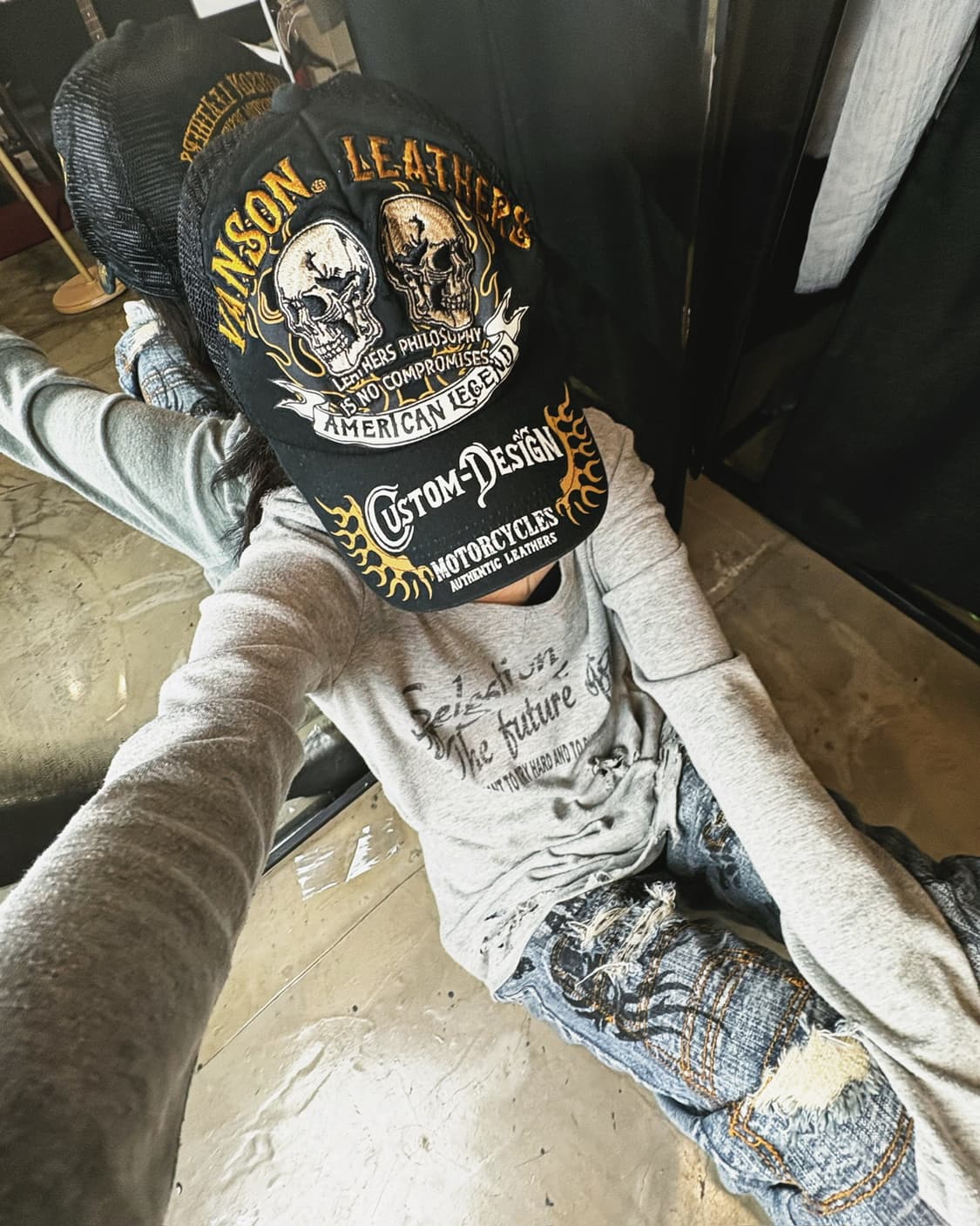 밴슨 자수 디테일 매쉬 볼 캡 상품이미지2