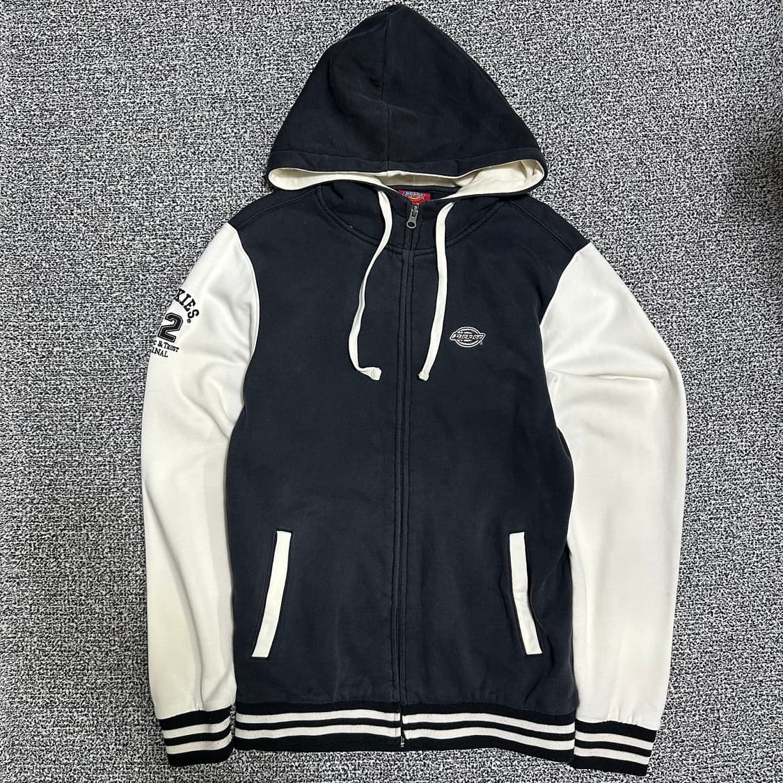 (M) 디키즈 블랙 화이트 나그랑 후드집업 상품이미지1