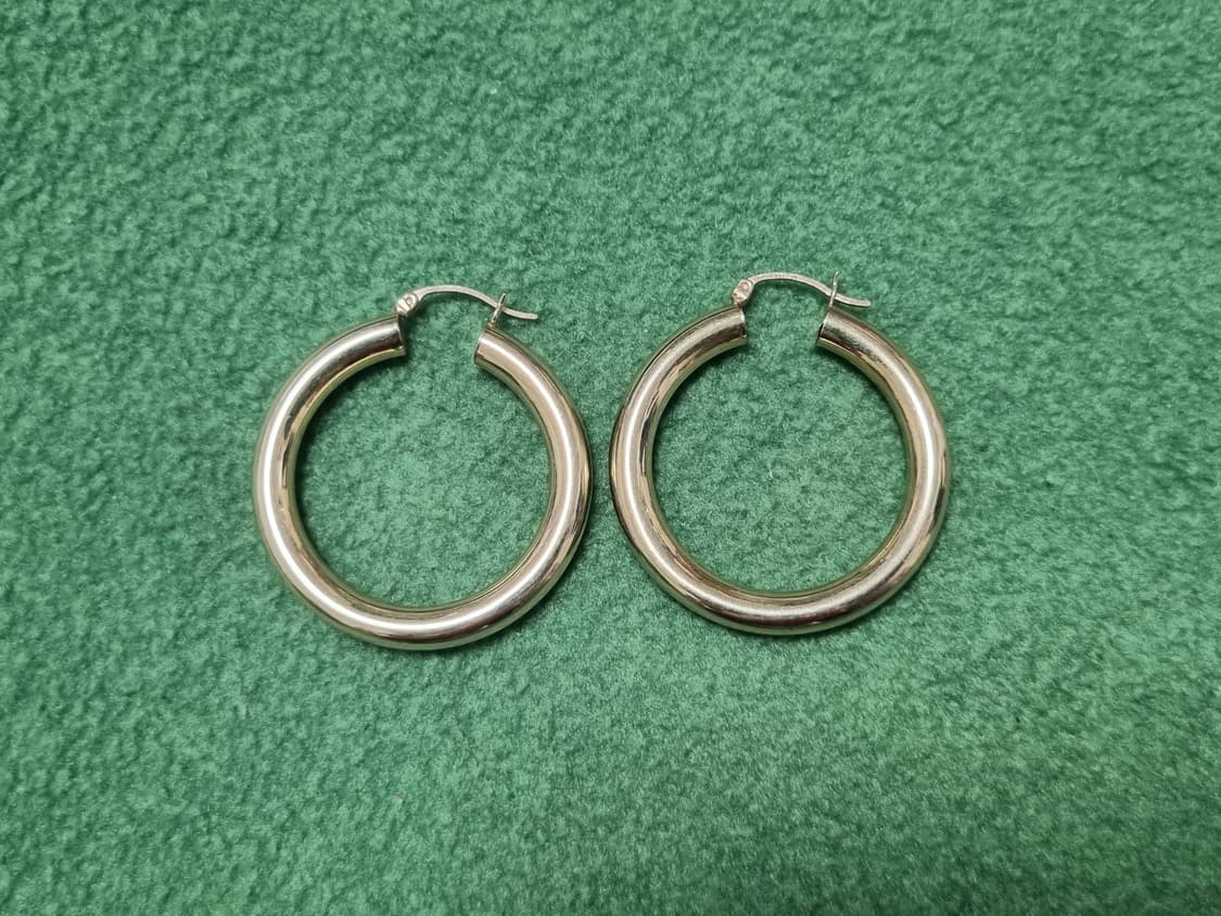 14k 레트로 링 금 귀걸이 상품이미지1