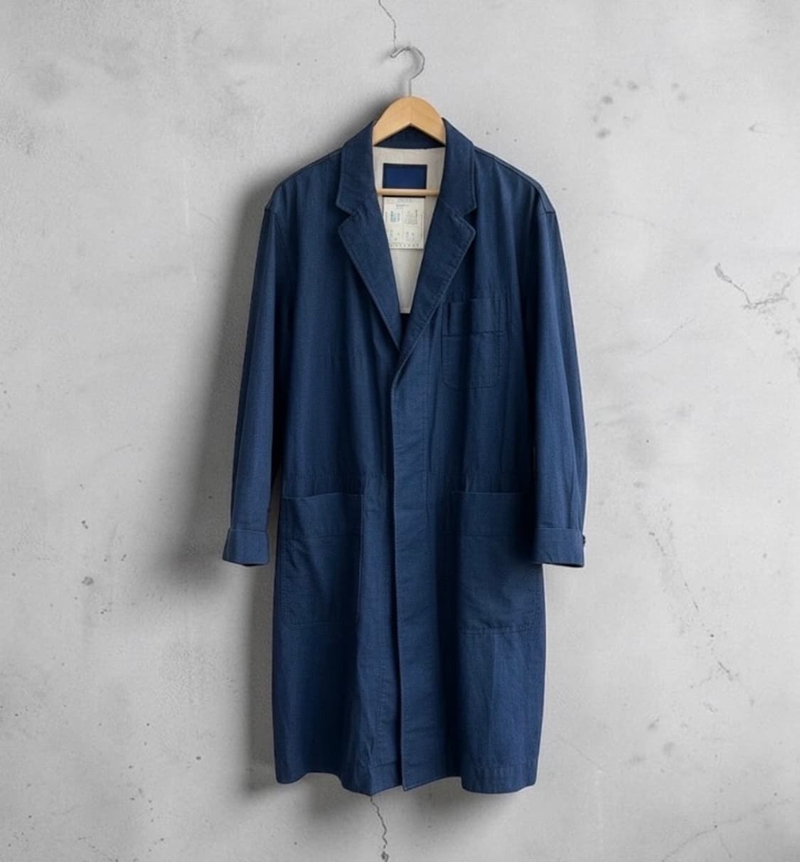 L/ 도큐먼트 데님코튼 인디고 코트 자켓 상품이미지1