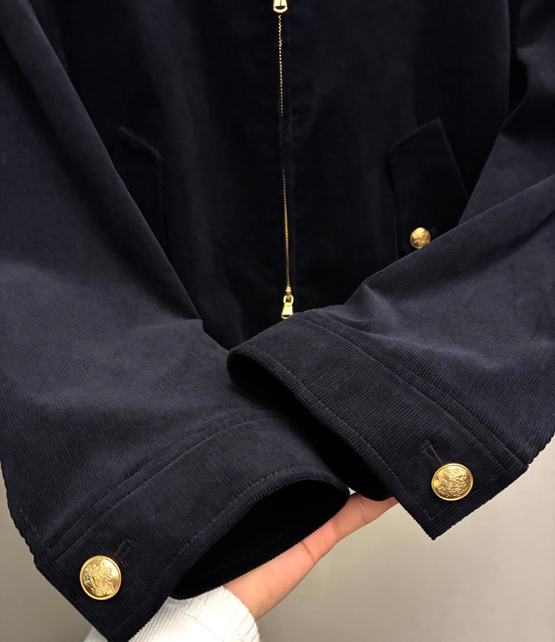 (M)25s Savage 세비지 코듀로이 투웨이 해링턴자켓 네이비 상품이미지5